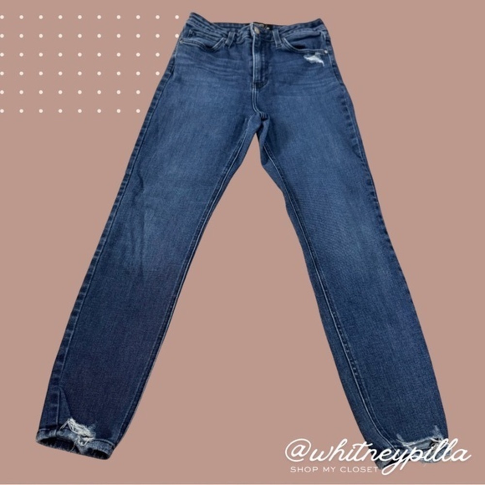 Just Black Denim Jeans High Rise Distressed Dark wash Skinny Jeans Size 29 / 8